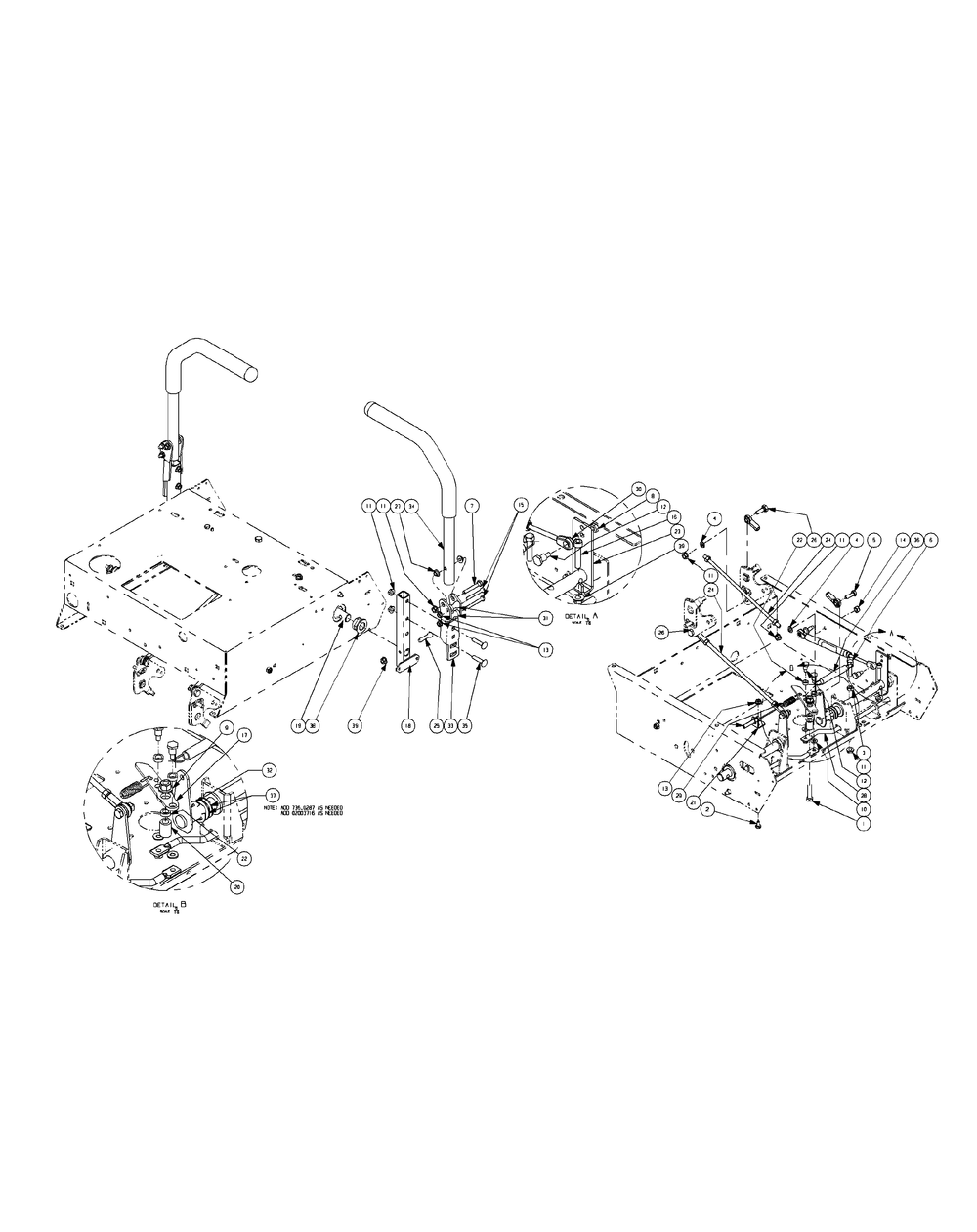 Steering Assembly Diagram and Parts List for ENFORCER44 53AI3AGF750-19HP Cub Cadet Lawn Tractor
